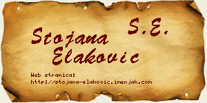 Stojana Elaković vizit kartica